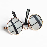 HKM-1536957 Reflective Small Pet Accessory Mirror with Anti-Slip Glasses Band - Colorful & Metal Design