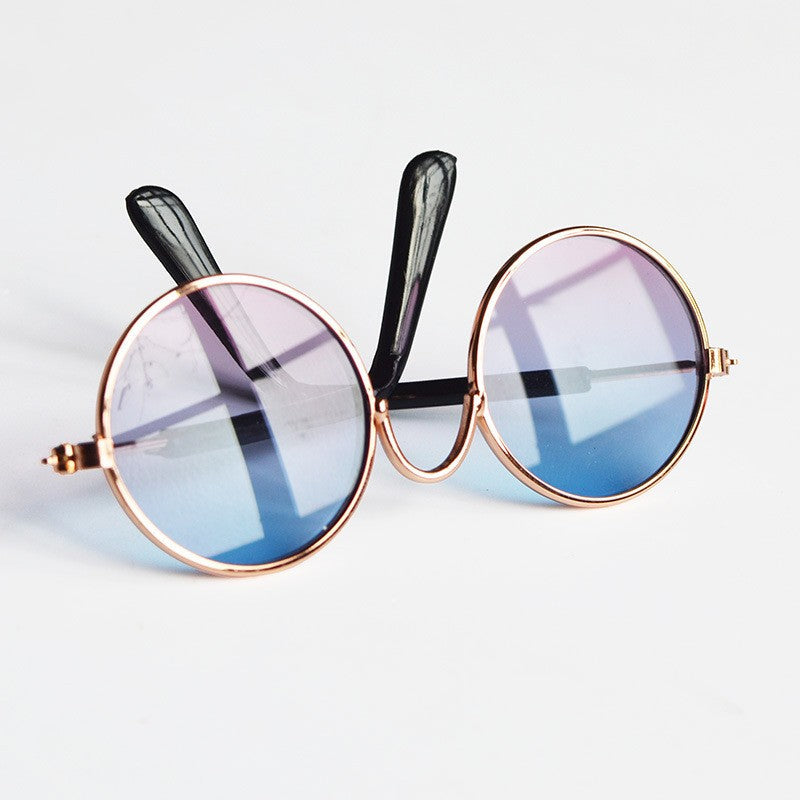HKM-1536957 Reflective Small Pet Accessory Mirror with Anti-Slip Glasses Band - Colorful & Metal Design