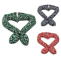 HKM-1537341 Cotton Japanese Style Pet Collar for Dogs - Red, Green, Blue, Sizes S, M, L