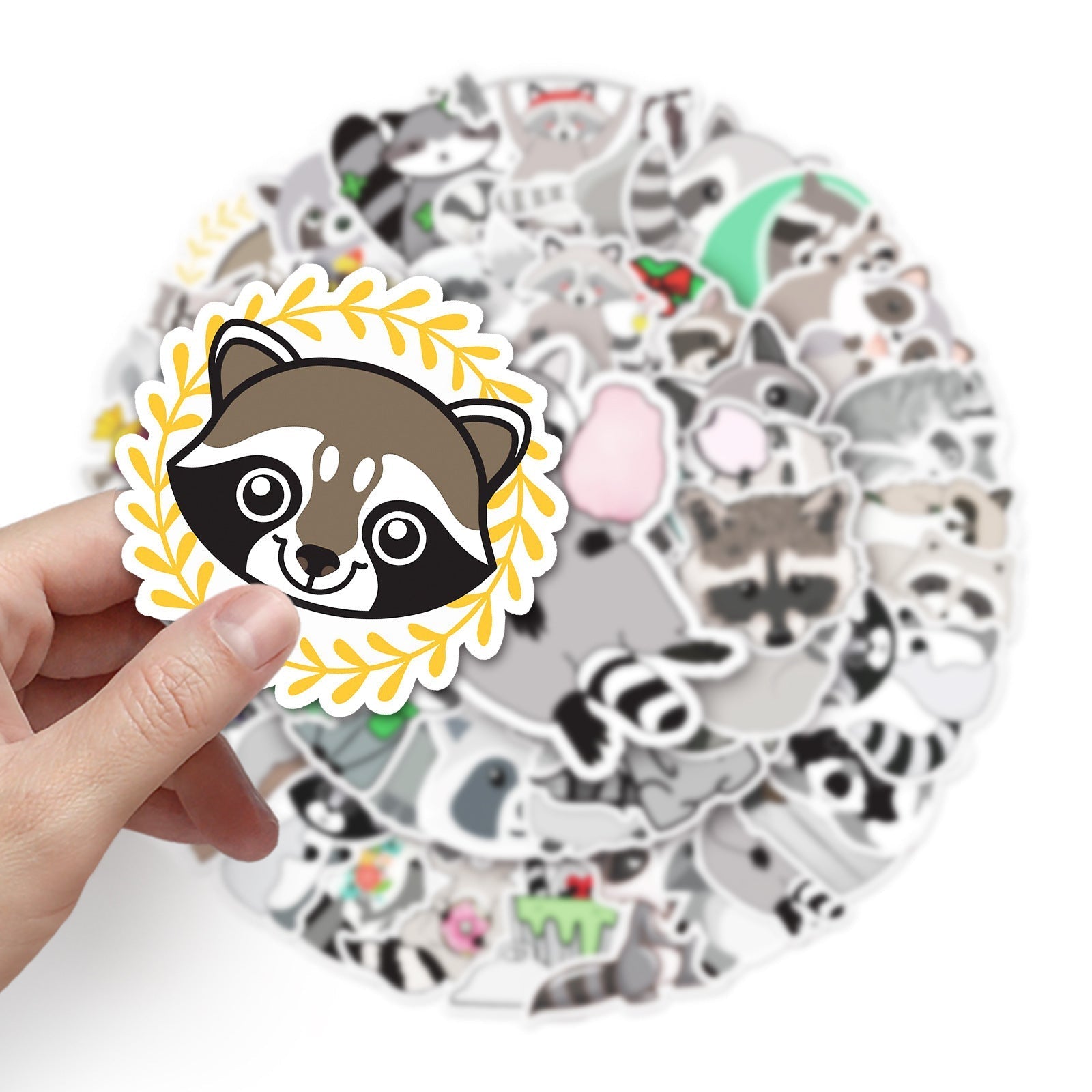 HKM-153747 Coati Cute Decorative Waterproof Stickers - 50 Sheets (5.5-8.5cm)