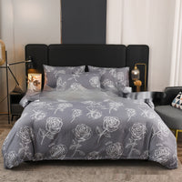 HKM-153747 Elegant Modern Three-Piece or Four-Piece Bedding Set with Down Quilt Cover, Multiple Sizes Available