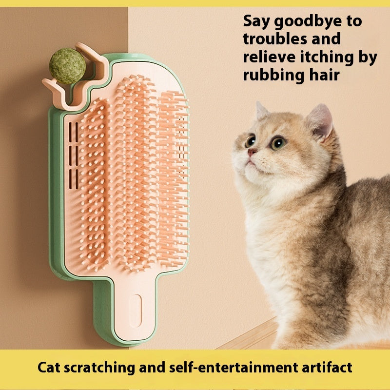 HKM-1537981 Ice Cream Themed Cat Toy with Mint Ball and Feather Teaser