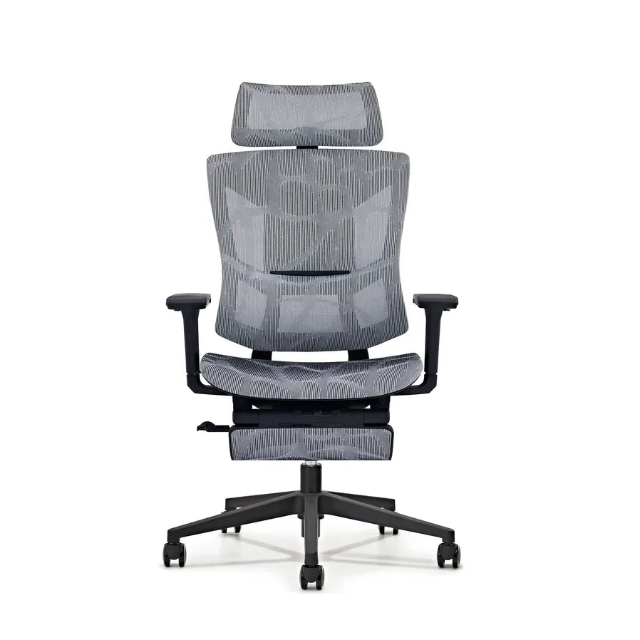 HKM-153875 Ergonomic High Back Mesh Office Chair with Footrest, Full Swivel Executive Design