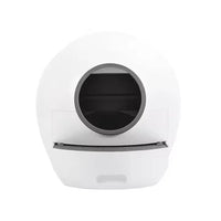 HKM-153875 Large Capacity 65L Semi-Enclosed Cat Litter Box with Easy Clean Stainless Steel and Plastic Design