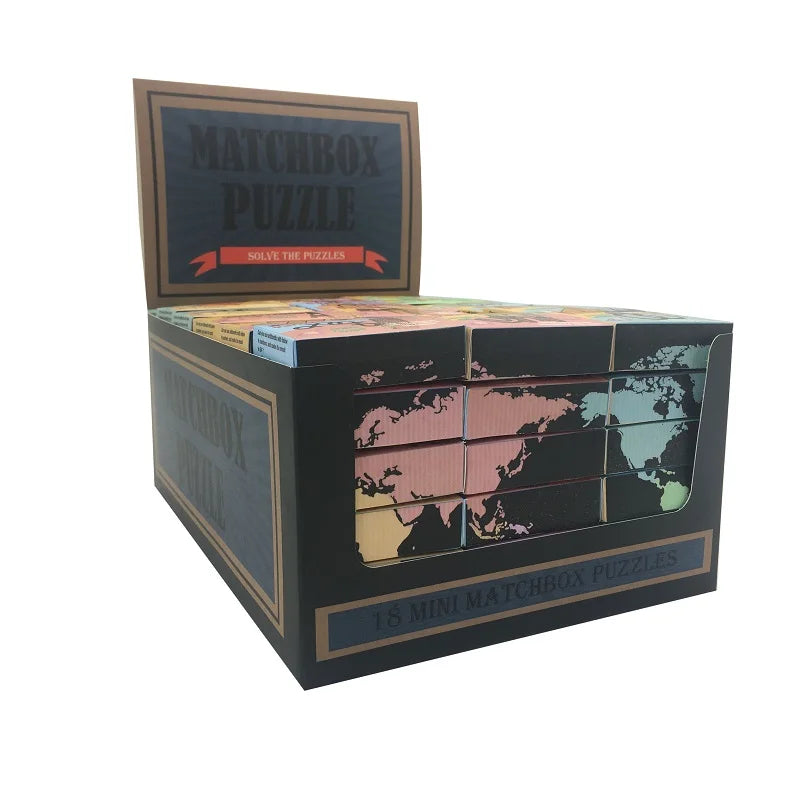 HKM-153875 Mini Wooden and Metal Brain Teaser Puzzle - 3D Educational Toy for Skill Development