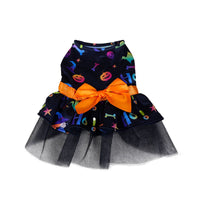 HKM-1539517 Colorful Skull Dog Cape for Halloween - Sizes S, M, L, XL