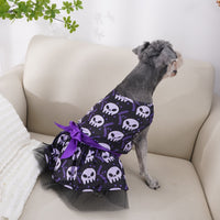 HKM-1539517 Colorful Skull Dog Cape for Halloween - Sizes S, M, L, XL