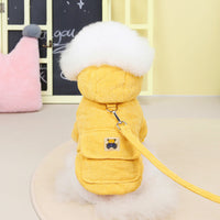 HKM-1539773 Cotton-Padded Winter Jacket with Teddy Bear Design and Pull Ring for Women