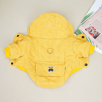 HKM-1539773 Cotton-Padded Winter Jacket with Teddy Bear Design and Pull Ring for Women