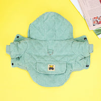 HKM-1539773 Cotton-Padded Winter Jacket with Teddy Bear Design and Pull Ring for Women