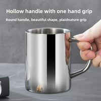 HKM-154003 Classic Double-Layer Insulated 304 Stainless Steel Travel Mug with Engraved Design