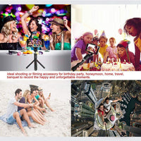 HKM-154131 Universal Tripod Selfie Stick with Bluetooth Remote for Mobile Phones (3.5-6.2 inches) - Adjustable Height (186-700 mm)