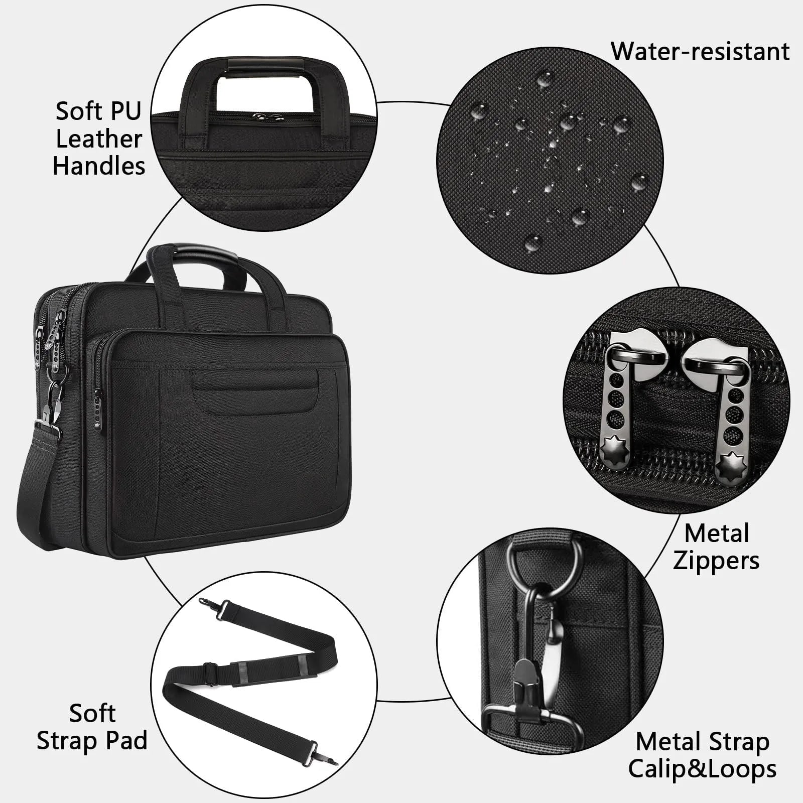 HKM-154131 Water-Repellent 17 Inch Laptop Bag for 16 Inch Computers