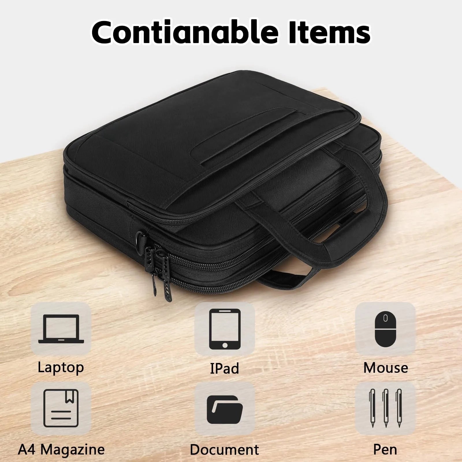 HKM-154131 Water-Repellent 17 Inch Laptop Bag for 16 Inch Computers