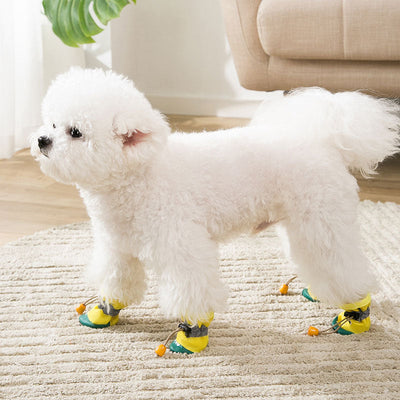 HKM-1541949 Cute Yellow Crocodile Soft-Sole Shoes for Pets - Sizes S, M, L