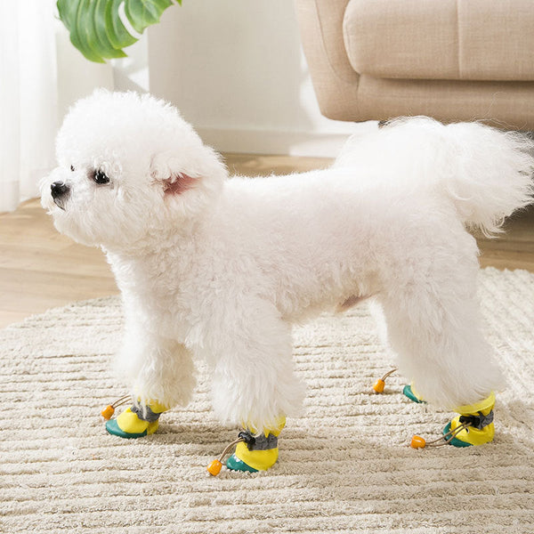 HKM-1541949 Cute Yellow Crocodile Soft-Sole Shoes for Pets - Sizes S, M, L