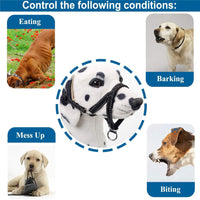 HKM-1542589 Adjustable Anti-Bite Nylon Dog Muzzle with Traction Suit Design, Available in Multiple Sizes