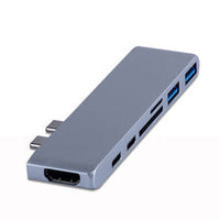 HKM-154259 7-in-1 Dual Type-C HDMI Docking Station with USB 3.0 & Power Delivery