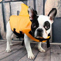 HKM-1542717 Shark Fin Life Jacket for Pets – Durable Cloth Swimsuit in Blue, Orange, Green, Multiple Sizes Available