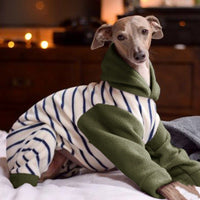 HKM-1543485 Fleece Stripe Winter Coat for Dogs - Multiple Sizes Available