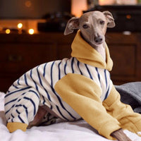HKM-1543485 Fleece Stripe Winter Coat for Dogs - Multiple Sizes Available