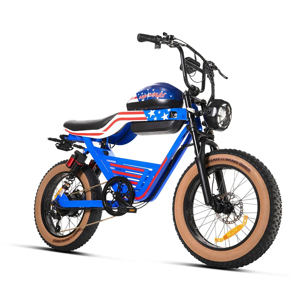 HKM-154515 Fast Electric Bike with Dual Batteries - HappyRun G100, 2000W Motor, Speeds Up to 38MPH