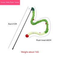 HKM-1545917 Colorful Plush Cat Teaser Wand - Ice Cream, Ocean World & Forest Designs