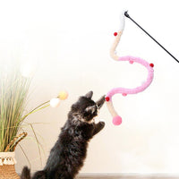 HKM-1545917 Colorful Plush Cat Teaser Wand - Ice Cream, Ocean World & Forest Designs
