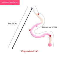 HKM-1545917 Colorful Plush Cat Teaser Wand - Ice Cream, Ocean World & Forest Designs