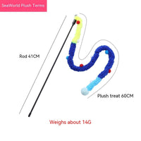 HKM-1545917 Colorful Plush Cat Teaser Wand - Ice Cream, Ocean World & Forest Designs