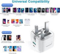 HKM-154643 20W USB-C Fast Charging Charger and Cable for iPhone, iPad, Samsung, and Google Pixel