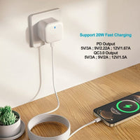 HKM-154643 20W USB-C Fast Charging Charger and Cable for iPhone, iPad, Samsung, and Google Pixel