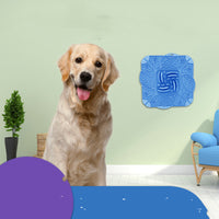 HKM-1547069 Silicone Foldable Slow Feed Mat for Pets - Multi-functional Feeding Bowl in Blue, Yellow, Green, Pink