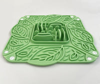 HKM-1547069 Silicone Foldable Slow Feed Mat for Pets - Multi-functional Feeding Bowl in Blue, Yellow, Green, Pink