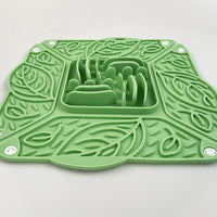 HKM-1547069 Silicone Foldable Slow Feed Mat for Pets - Multi-functional Feeding Bowl in Blue, Yellow, Green, Pink