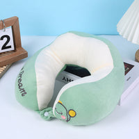 HKM-154707 Cartoon U-Shaped Nap Pillow with Double Embroidery Designs for Kids