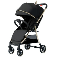 HKM-154771 Lightweight Foldable Baby Stroller with Iron Frame and Adjustable Canopy