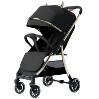 HKM-154771 Lightweight Foldable Baby Stroller with Iron Frame and Adjustable Canopy