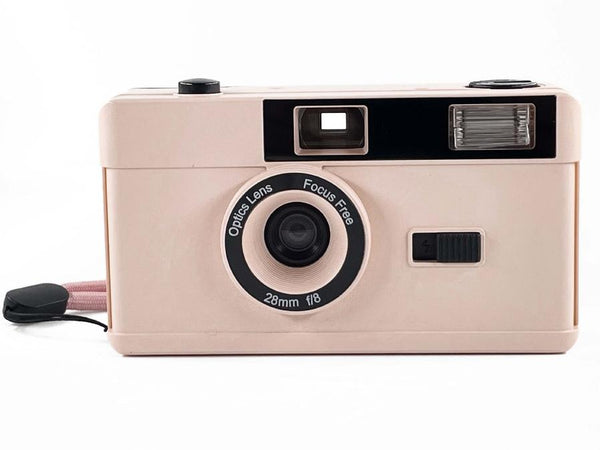 HKM-154963 35MM Retro Film Camera with Built-in Flash and 28mm Lens