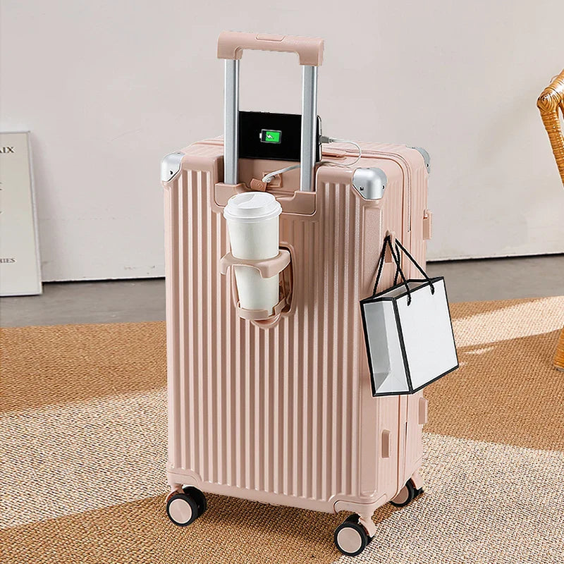 HKM-154963 Custom Soft Shell Carry-On Suitcase for Travel, Durable Lightweight Luggage Set