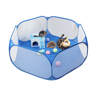 HKM-1550909 Folding Pet Fence for Dogs and Cats, Scratch-Resistant Fabric Kennel for Home Use
