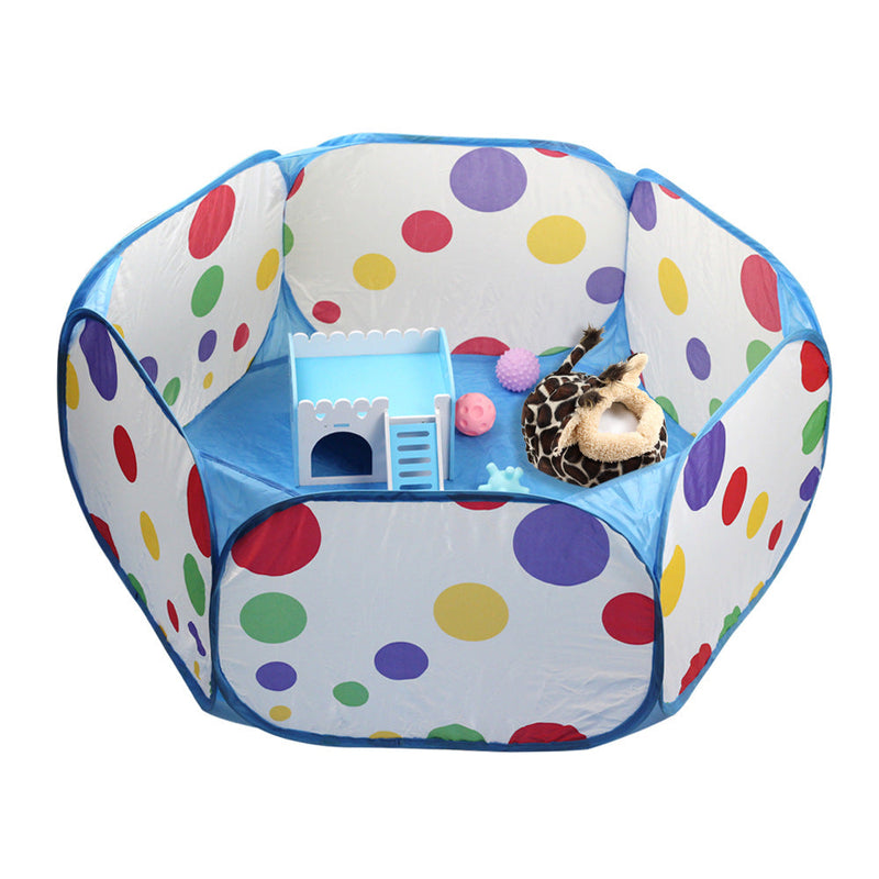 HKM-1550909 Folding Pet Fence for Dogs and Cats, Scratch-Resistant Fabric Kennel for Home Use