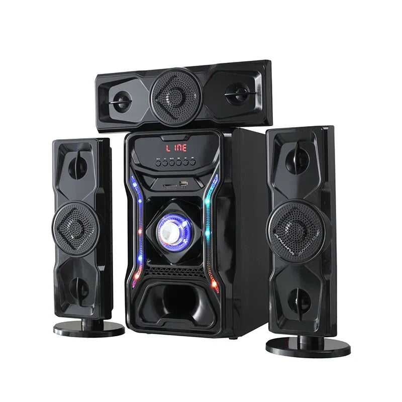 HKM-155091 3.1 Wireless Home Theatre System with Surround Sound and Bluetooth Connectivity