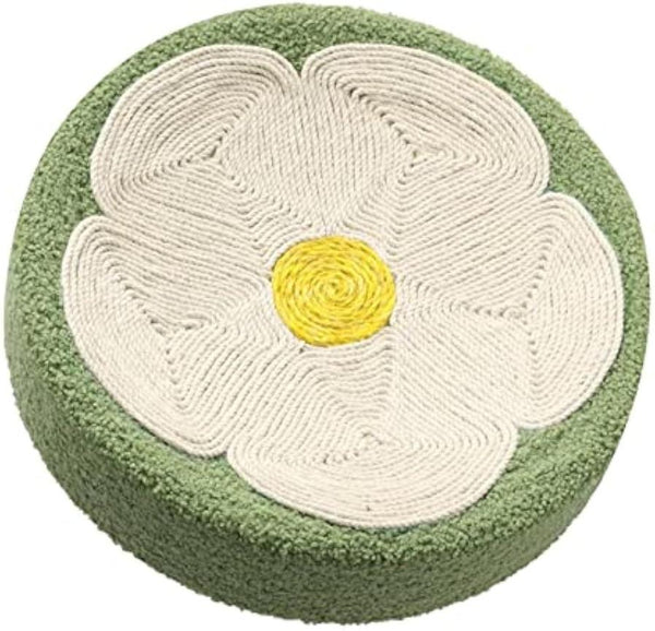 HKM-155091 Cat Scratcher Bowl and Lounge Bed - Round Sisal Scratch Pad for Cats and Kittens, Comfortable Nest for Play and Rest