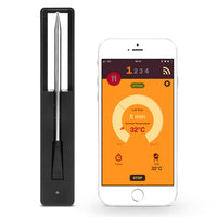 HKM-155091 Kitchen Barbecue Food Thermometer - Black, Accurate Cooking Tool