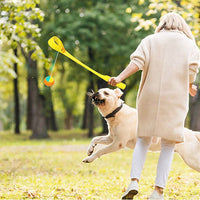 HKM-1551677 Outdoor Dog Toy Ball Thrower - Plastic, 173g, Blue/Sky Blue, Multifunctional