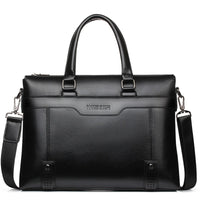 HKM-155283 Professional Men's PU Leather Laptop Briefcase and Tote Bag for Business Use