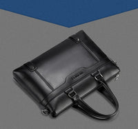 HKM-155283 Professional Men's PU Leather Laptop Briefcase and Tote Bag for Business Use