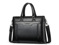 HKM-155283 Professional Men's PU Leather Laptop Briefcase and Tote Bag for Business Use