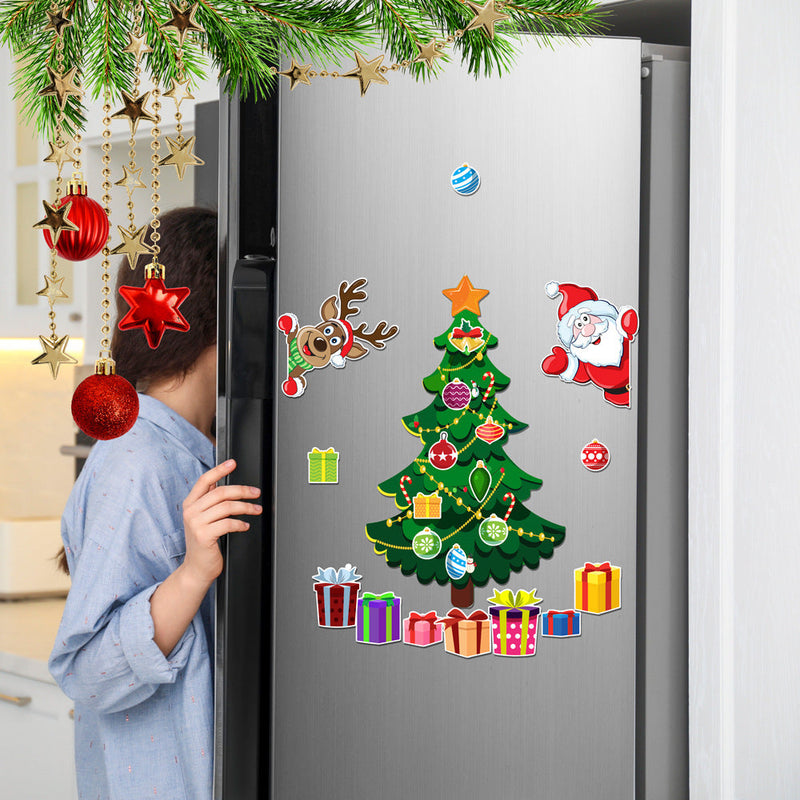 HKM-155347 Christmas-Themed Cartoon Refrigerator Magnet Set in Medium Size